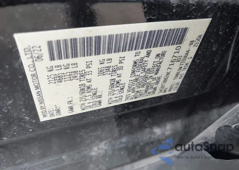 2022 Nissan Rogue Sv Intelligent Awd из США, поврежденный, VIN 5N1BT3BB2NC716710